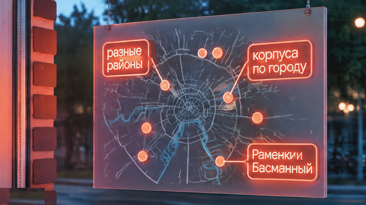 Кампусы вузов разбросаны по районам Москвы, а не в одном комплексе