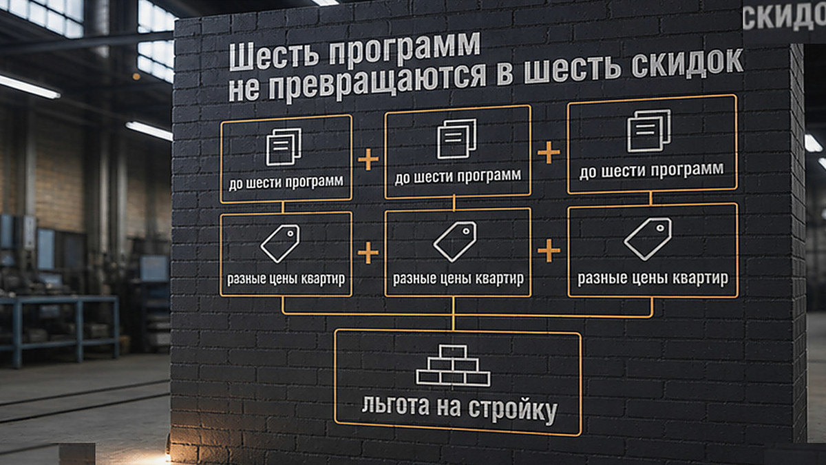 Схема различий между шестью ипотечными программами застройщика