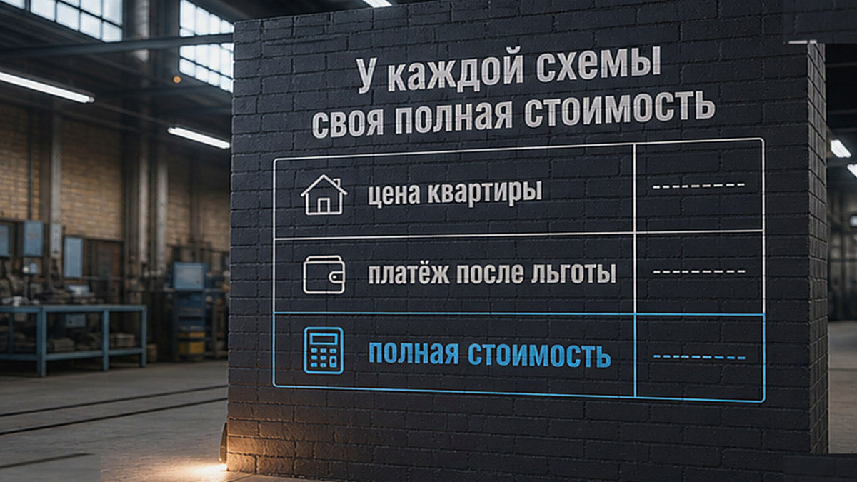 Таблица расчёта полной стоимости ипотечной программы
