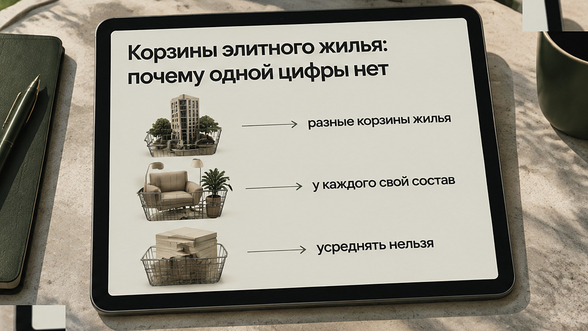Разные корзины элитного жилья и почему нельзя усреднять цену