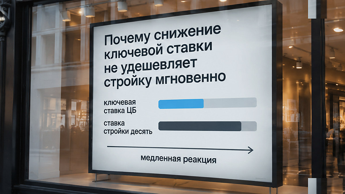 Почему ключевая ставка и ставка стройки реагируют с разной скоростью
