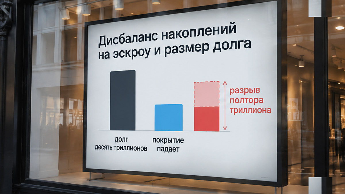 Дисбаланс долга застройщиков и накоплений на эскроу-счетах