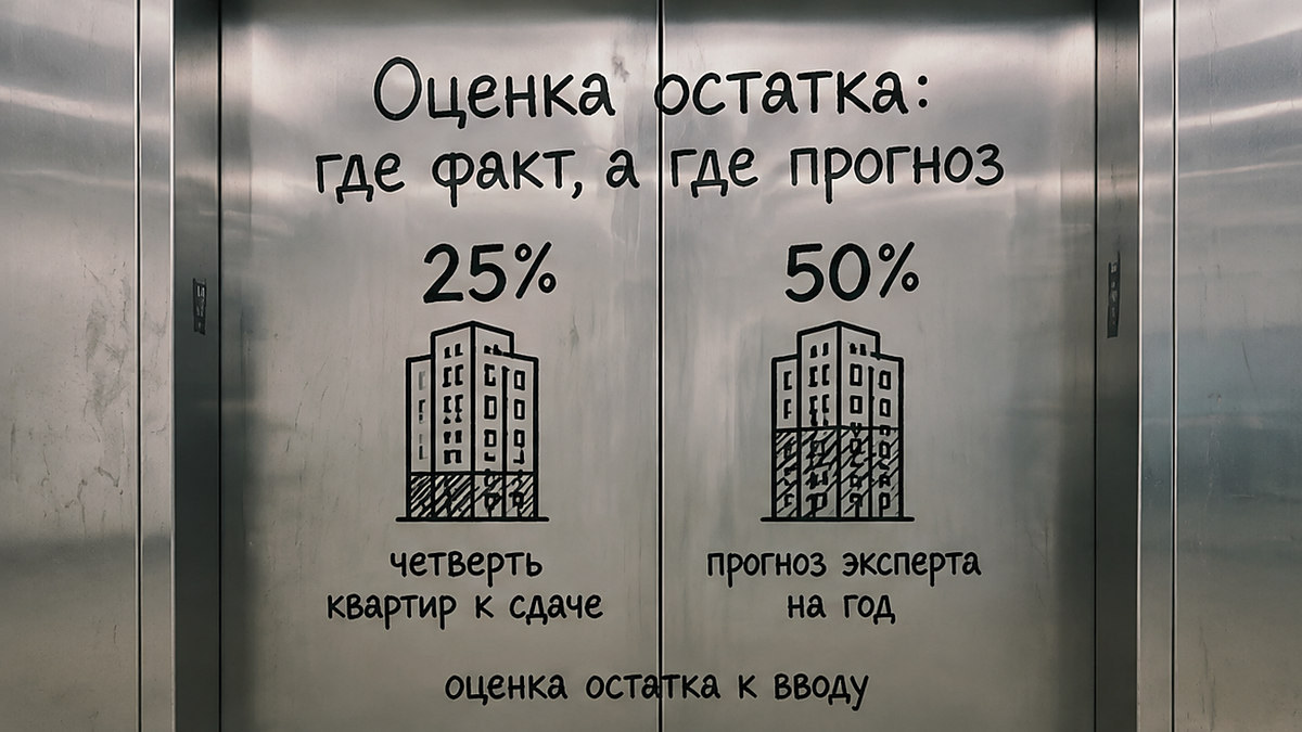 Оценка остатка квартир к вводу: где факт, а где прогноз эксперта