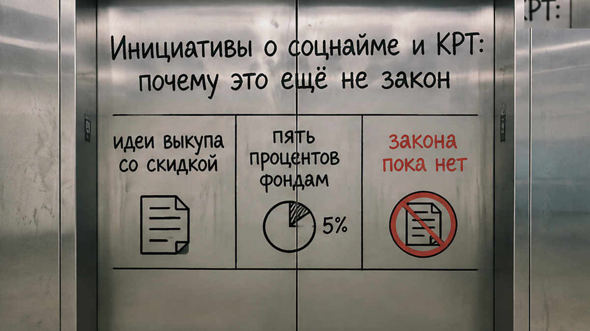 Инициативы соцнайма и КРТ: депутатские идеи без принятого закона