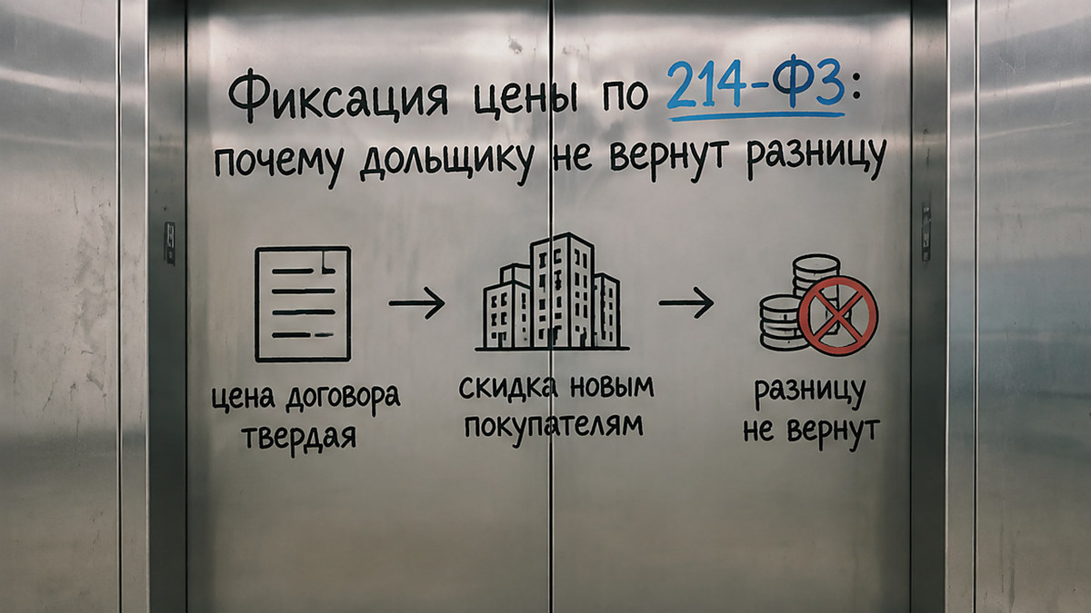 Фиксация цены по 214-ФЗ: почему дольщику не вернут разницу
