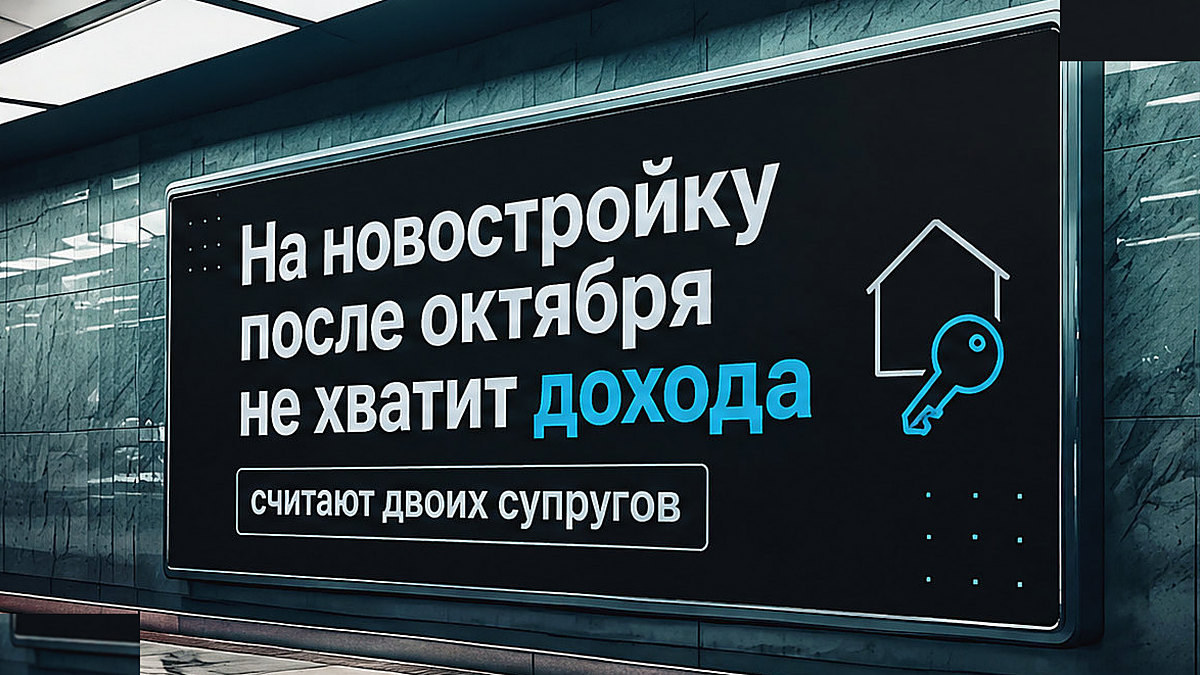 Банк после 1 октября откажет семье в ипотеке на новостройку по доходу