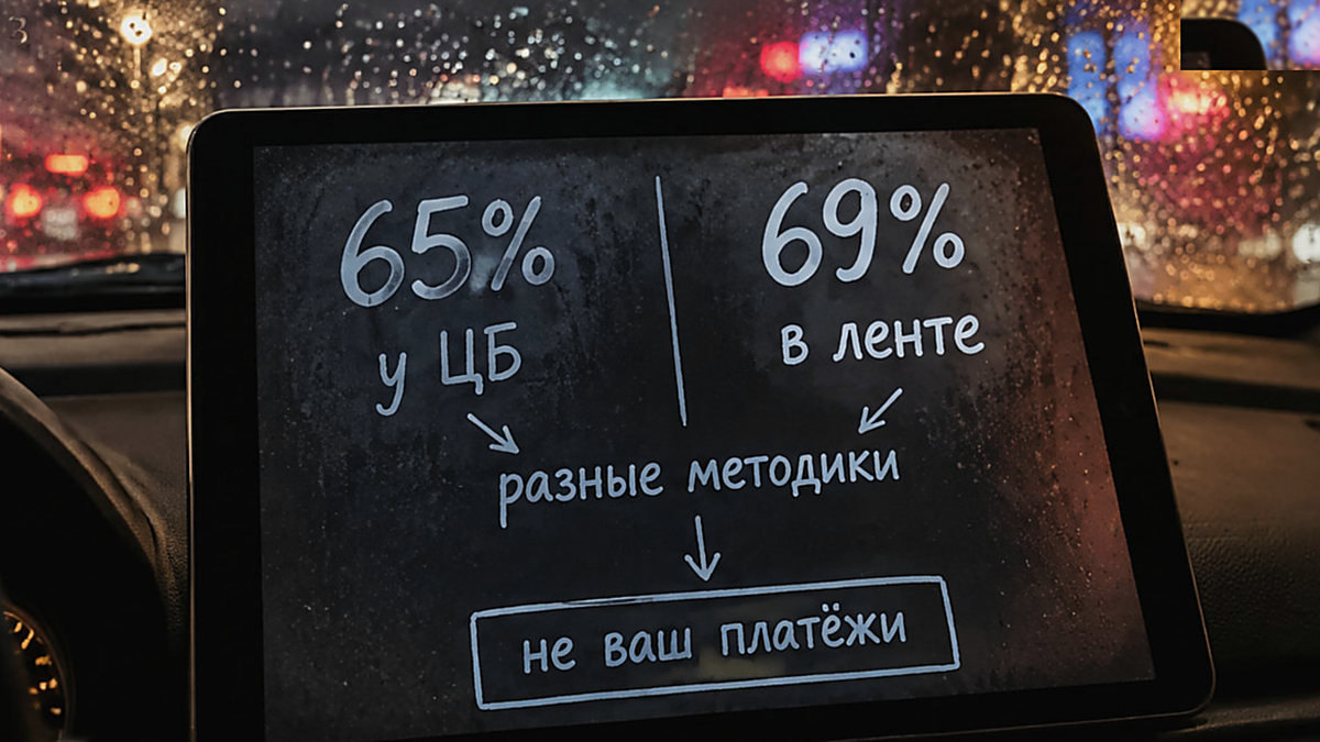 Схема интерфейса: разница между 65% у ЦБ и 69% в новостях — разные калькуляторы