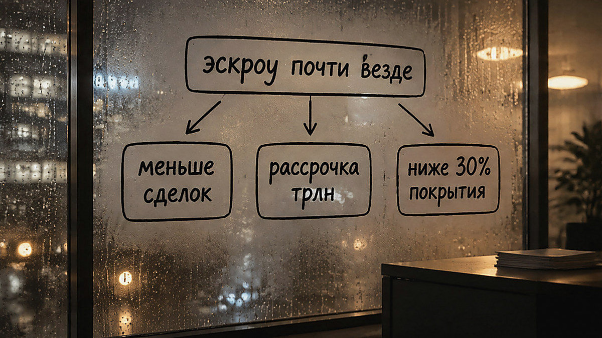 Схема: почему индекс покрытия падает, когда эскроу уже почти везде