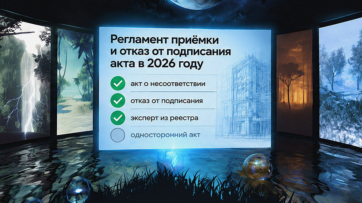 Инфографика: регламент приёмки квартиры и отказ от подписания акта в 2026 году