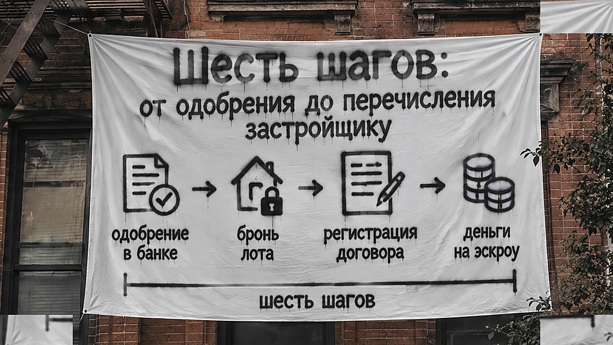 Схема: шесть шагов ипотеки на новостройку от одобрения до эскроу