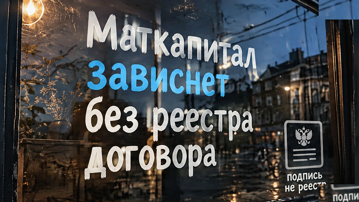 На финише сделки маткапитал зависает, если договор ещё не в реестре