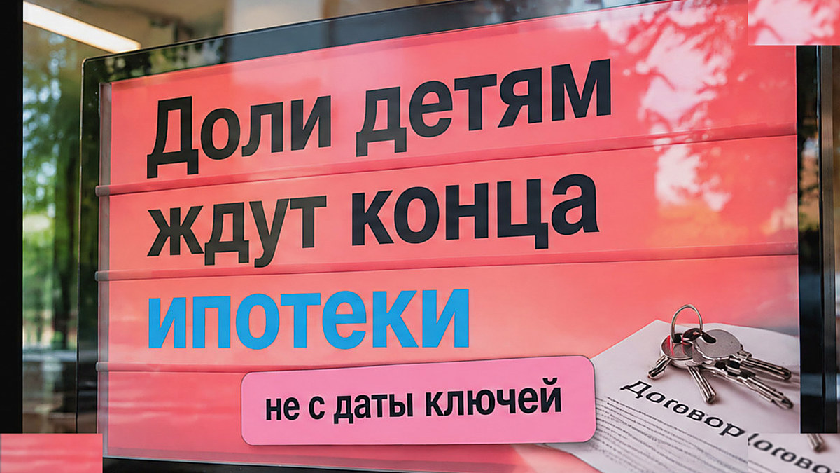 Шесть месяцев на доли детей по маткапиталу ждут ипотеки — ПРОДАЖА