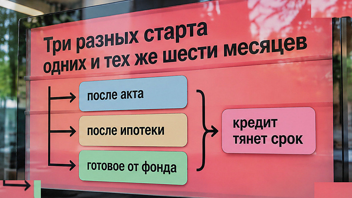 Три разных момента старта шести месяцев на доли детей