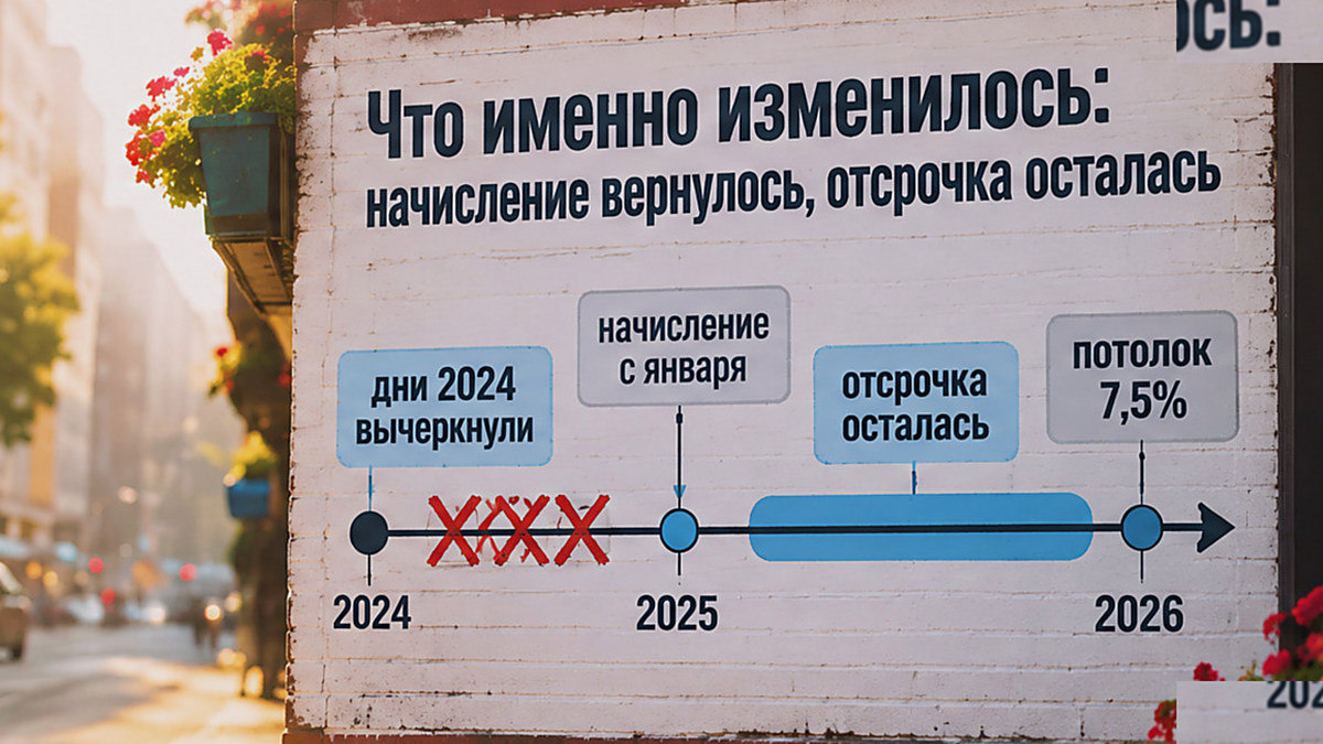 Схема: возврат начисления пени и сохранённая отсрочка выплат