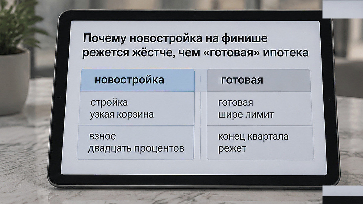 Сравнение: ипотека на новостройку и на готовое жильё на финише