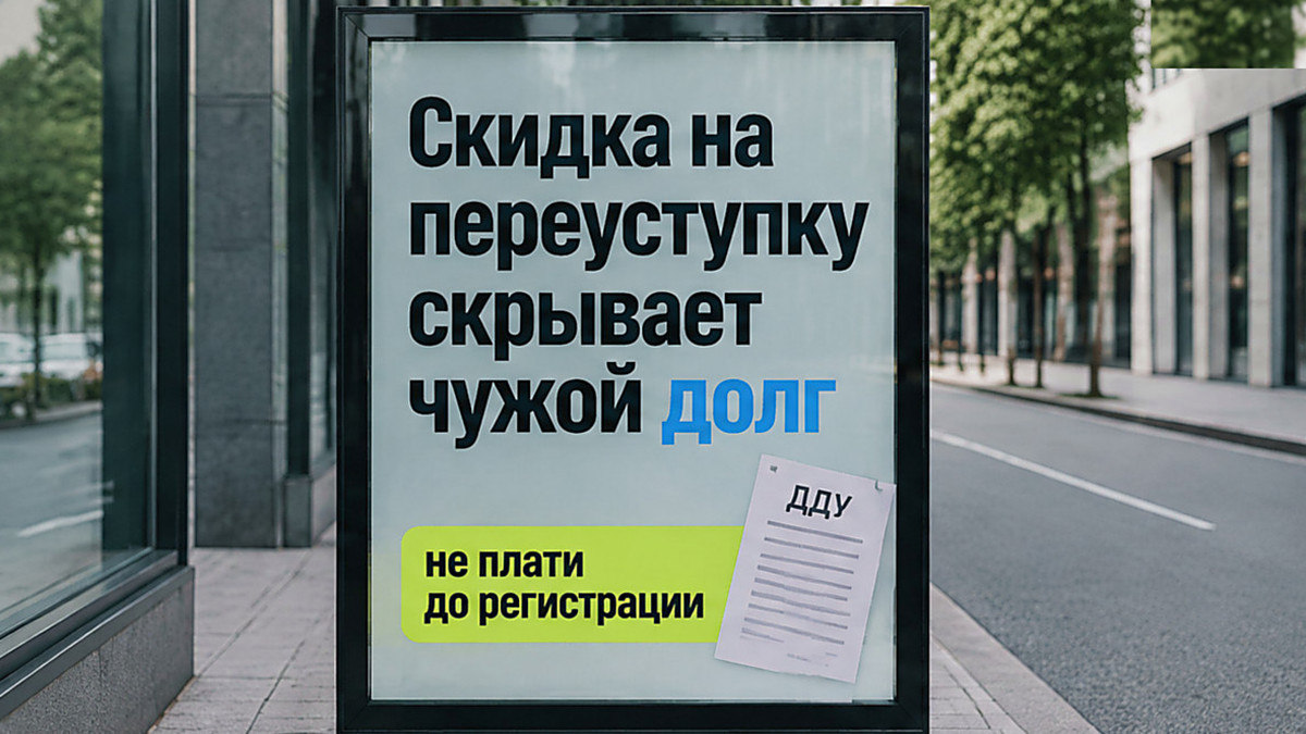Скидка на переуступку новостройки оставляет покупателя с чужим долгом