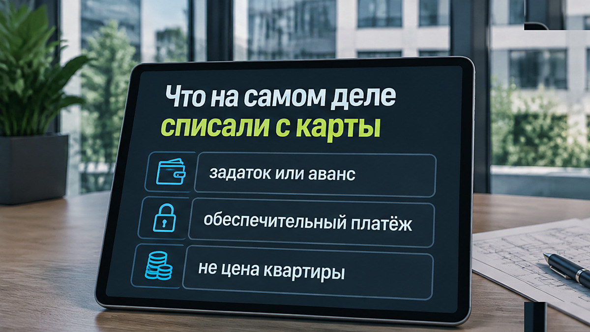 Схема: задаток, аванс и обеспечительный платёж при брони
