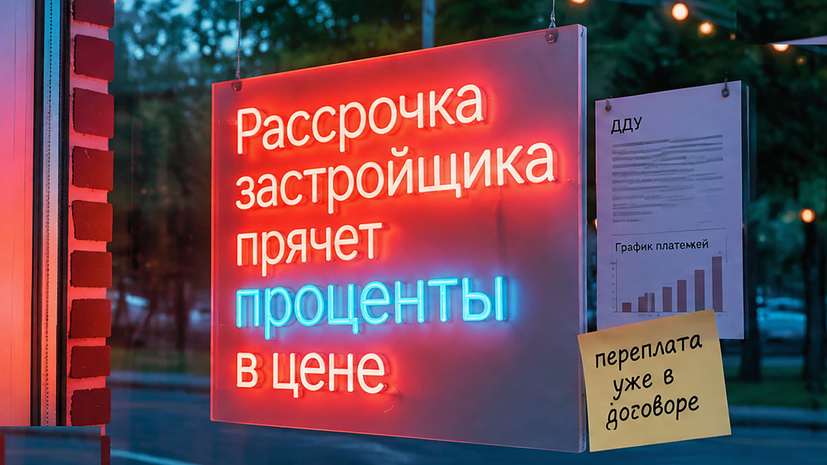 Беспроцентная рассрочка завышает стоимость квартиры в договоре