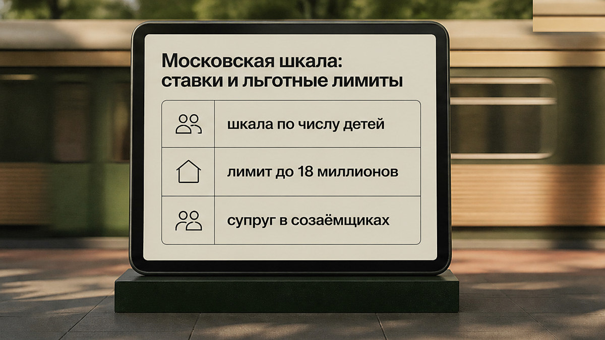 Таблица: московские ставки и льготные лимиты семейной ипотеки