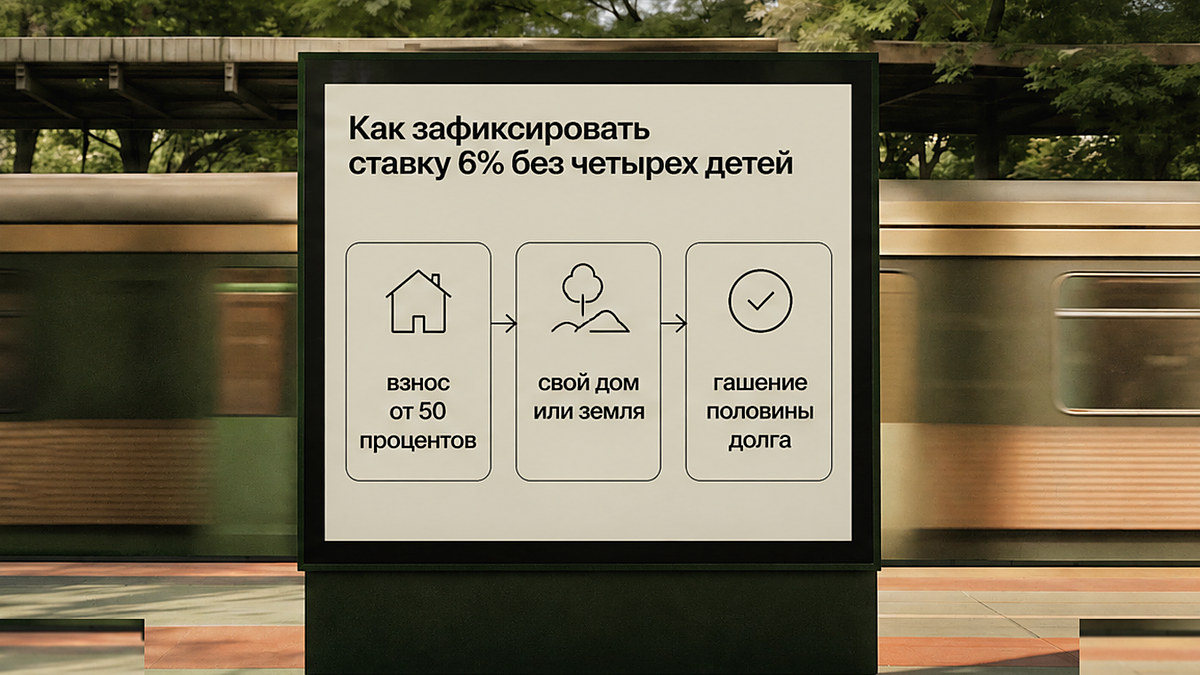 Схема: как зафиксировать ставку 6% без четырёх детей