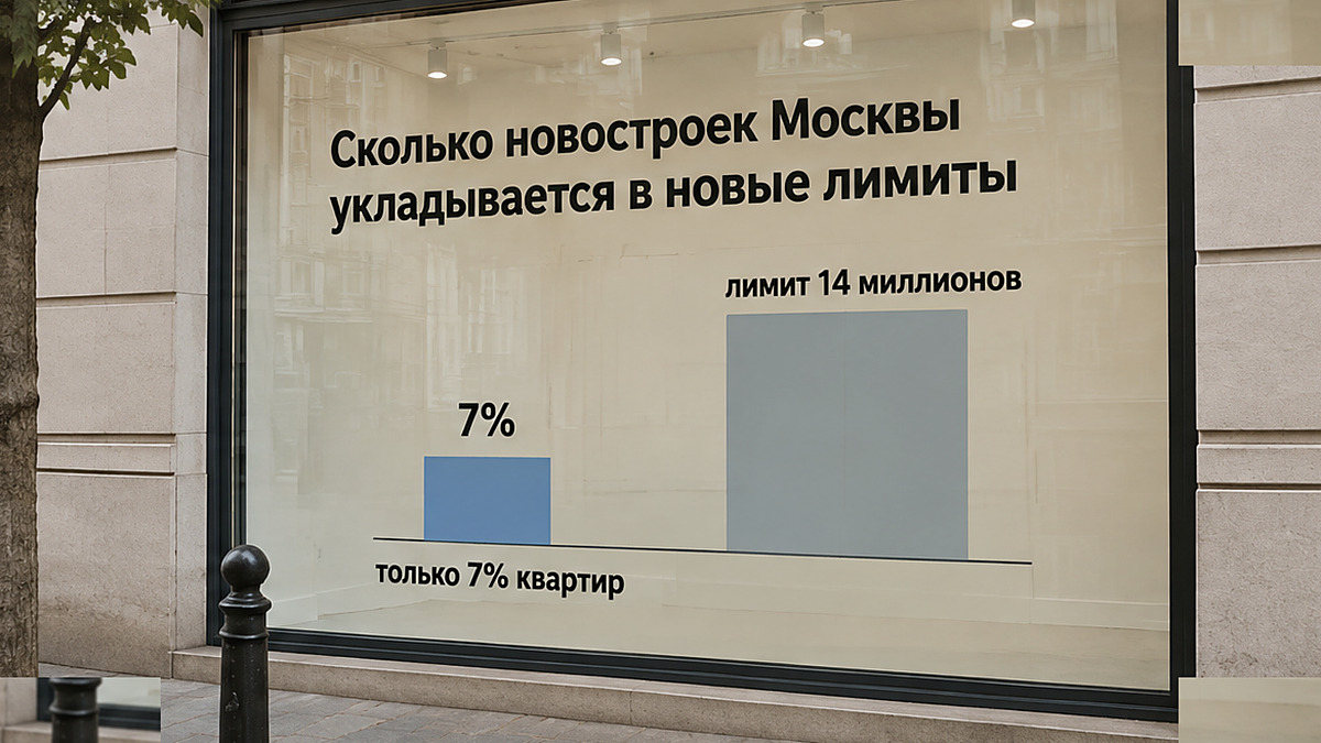 Доля новостроек Москвы, укладывающихся в лимит 14 миллионов