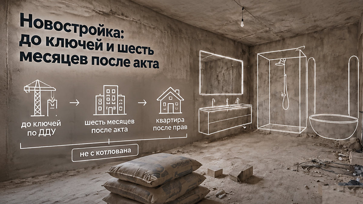Диаграмма: когда страховать новостройку до ключей и после акта