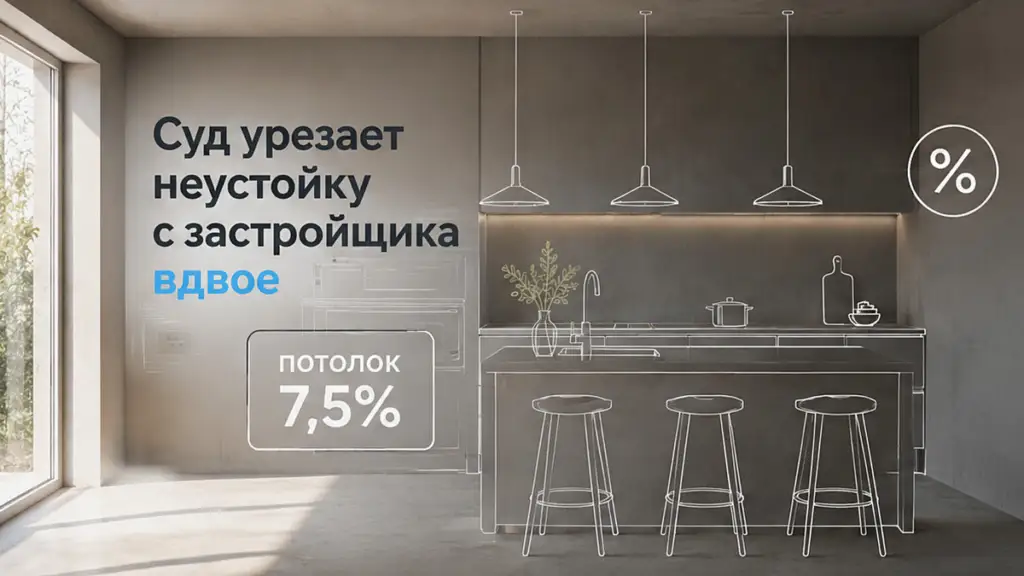 Суд урезает неустойку с застройщика почти вдвое вместо выплаты 14%