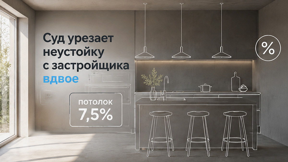 Суд урезает неустойку с застройщика почти вдвое вместо выплаты 14%