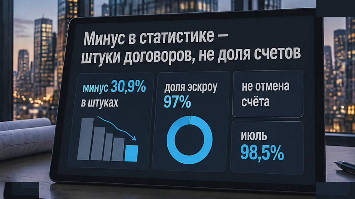 Схема: минус по числу договоров не равен отмене эскроу-счёта