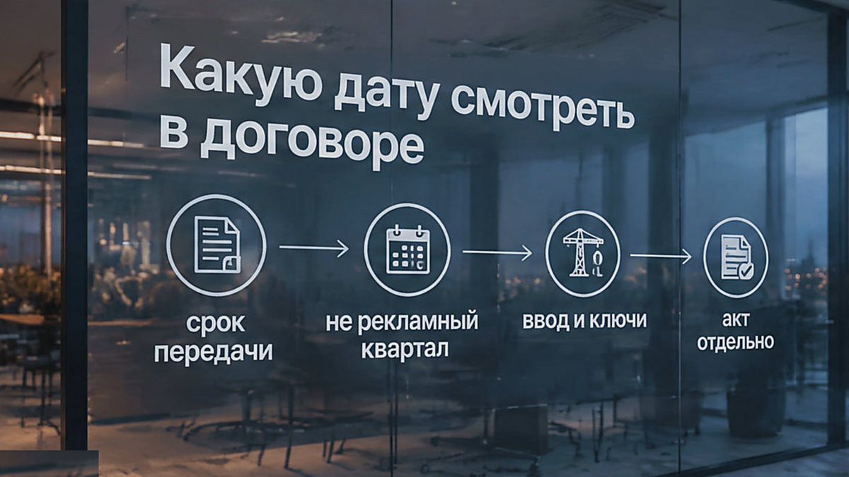 Схема: какие даты смотреть в договоре при переносе ключей